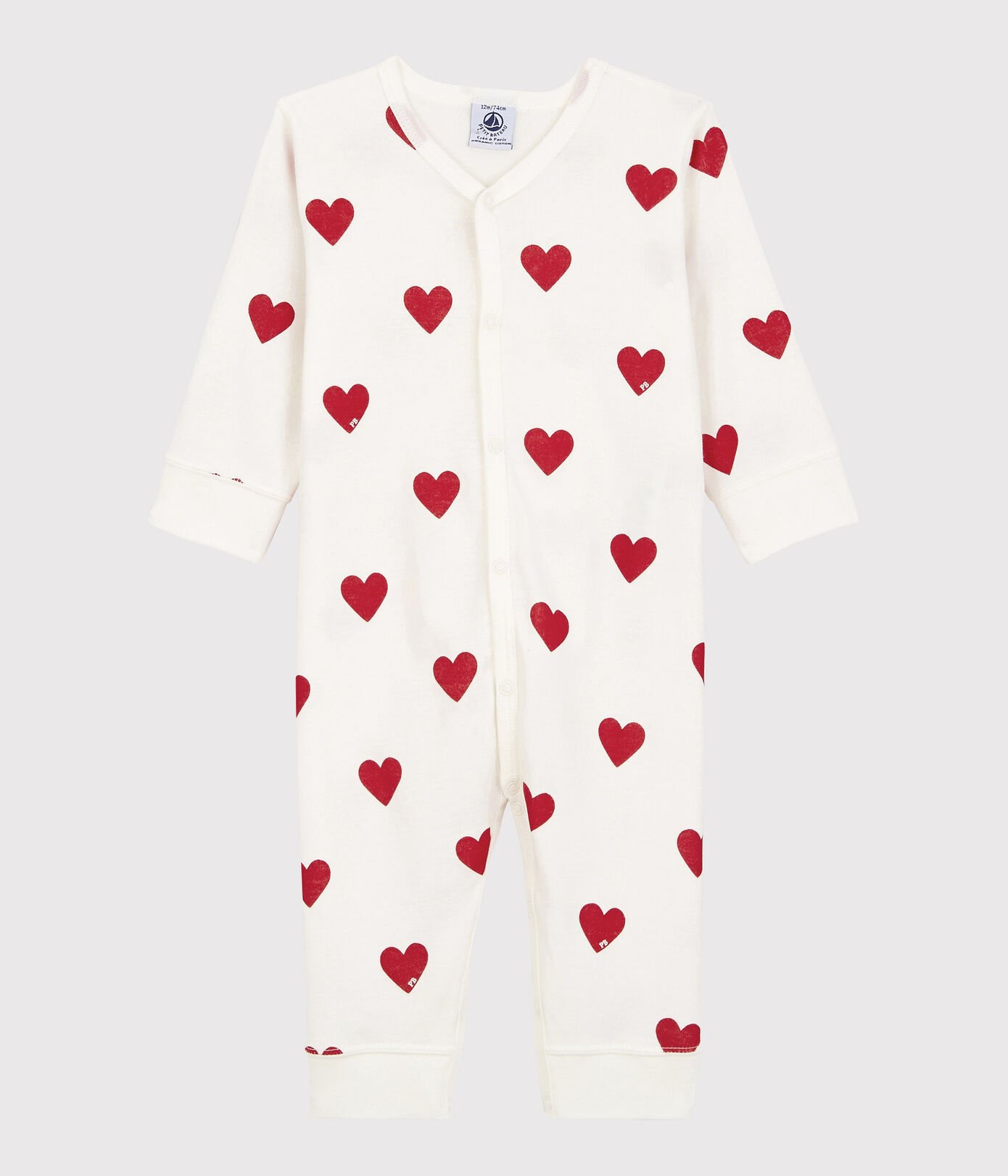 Maison Huguette Dors Bien Sans Pieds Cœur Rouge Bebe En Coton Biologique Petit Bateau
