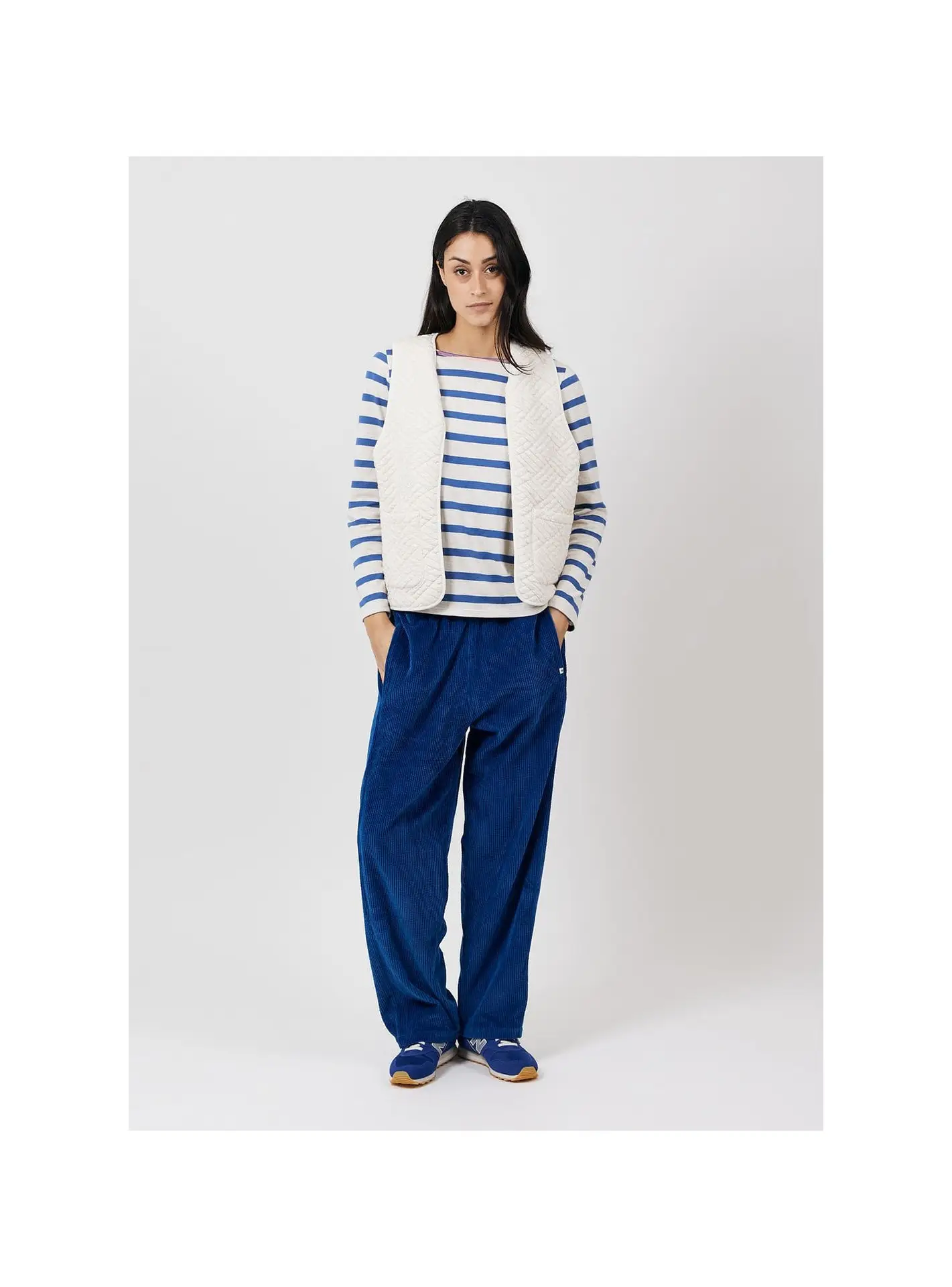 Pantalon Giuletta velours navy A.P