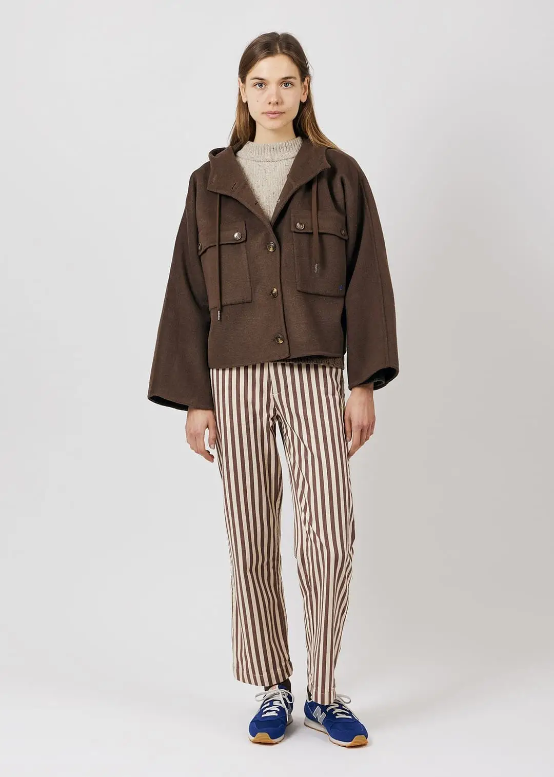 Pantalon Geromina rayures marron A.P