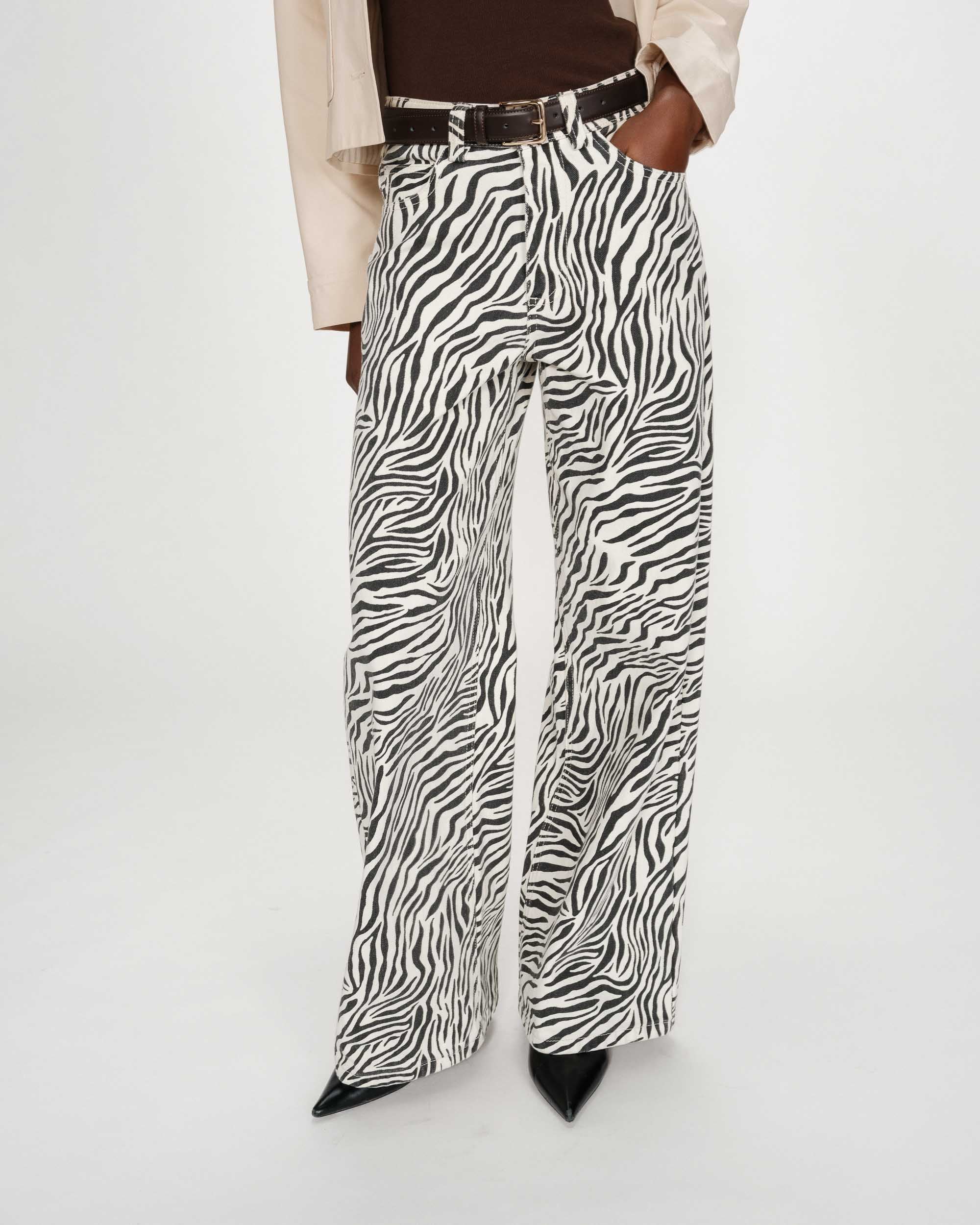 Jean loose Socca imprimé zèbre GRACE AND MILA