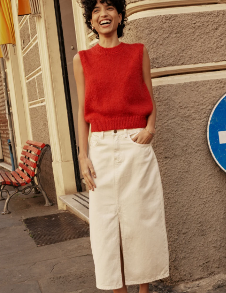 Jupe longue Varenne en denim GRACE AND MILA