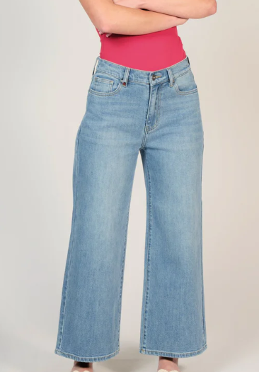 Jean Flora large cropped bleu F.A.M
