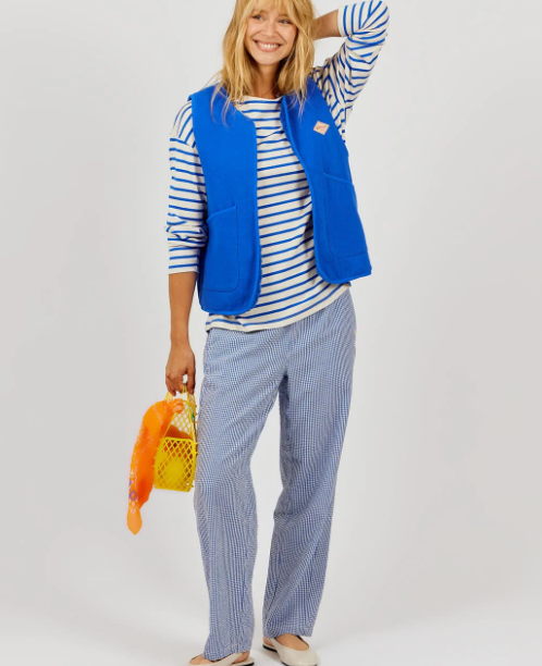 Pantalon vichy bleu A.P